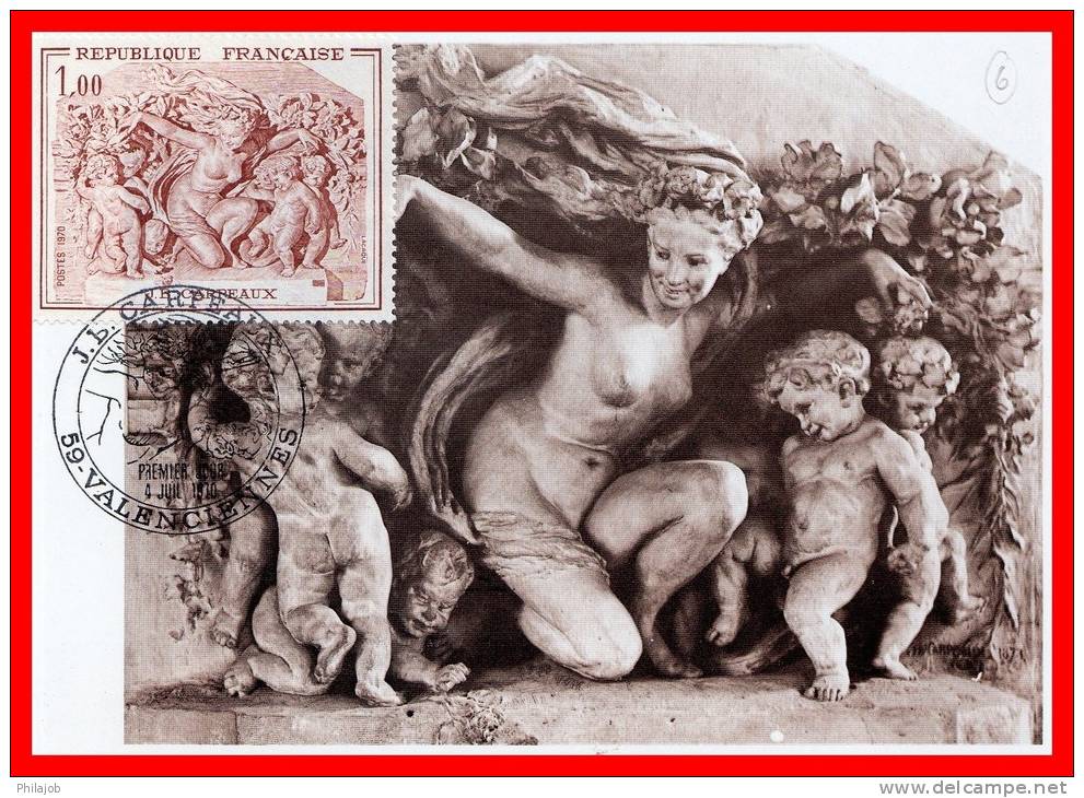 &#128286; " LE TRIOMPHE DE FLORE De CARPEAUX " Sur Carte Maximum De 1970. Ed° PARISON / REGNIER. N° YT 1641 Parf état. - Desnudos