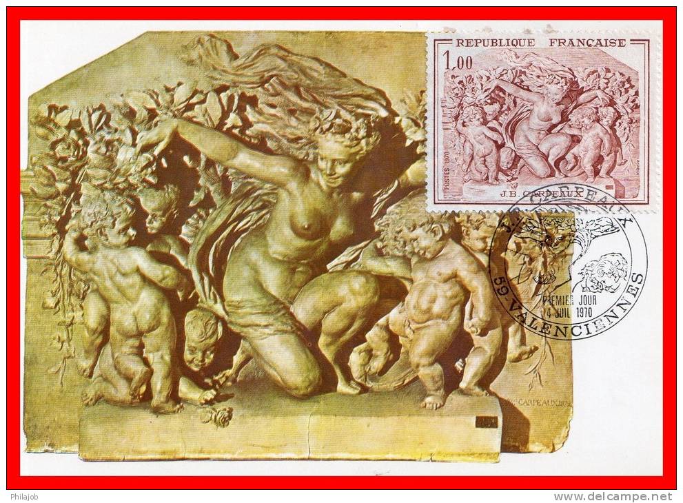 &#128286;  " LE TRIOMPHE DE FLORE De CARPEAUX " Sur Carte Maximum De 1970. N° YT 1641. Parfait état. - Desnudos