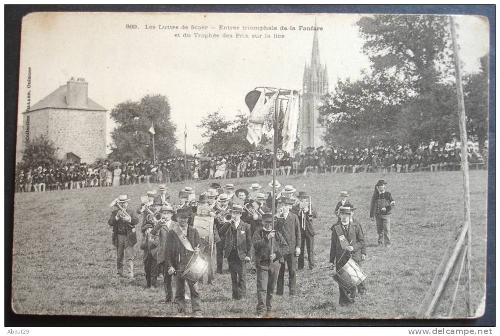 CPA 29 Luttes De SCAER - L'Entrée Triomphale De La Fanfare - Coll. Villard 869 Précurseur - Réf. I91 - Autres & Non Classés