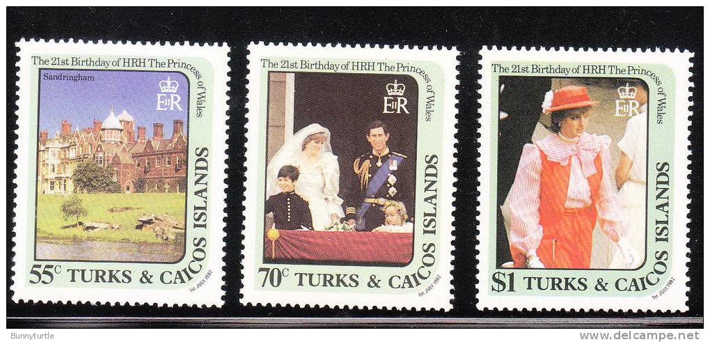 Turks And Caicos Islands 1982 Princess Diana Issue MNH - Turks & Caicos (I. Turques Et Caïques)