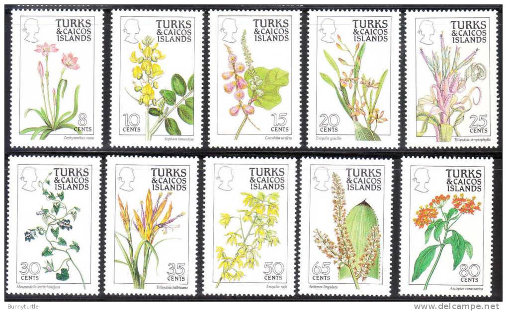 Turks And Caicos Island 1990 Flowers MNH Perf 14 - Turks & Caicos (I. Turques Et Caïques)