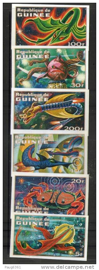 GUINEE 1972 SCIENCE-FICTION  YVERT  N°451/56 NON DENTELES NEUF MNH** - Afrique