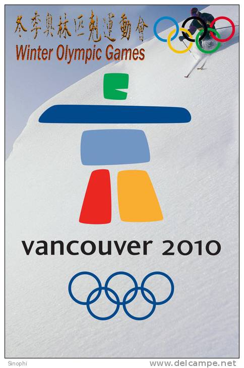 SA13   @  2010  Vancouver   Winter Olympic Games  , Postal Stationery -Articles Postaux -- Postsache F - Winter 2010: Vancouver