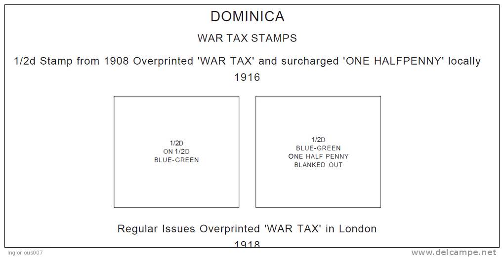 DOMINICA STAMP ALBUM PAGES 1874-2010 (748 Pages) - English