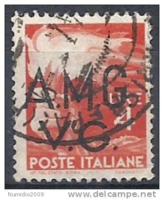 1945-47 TRIESTE AMG VG USATO DEMOCRATICA 4 LIRE - RR10088 - Usados