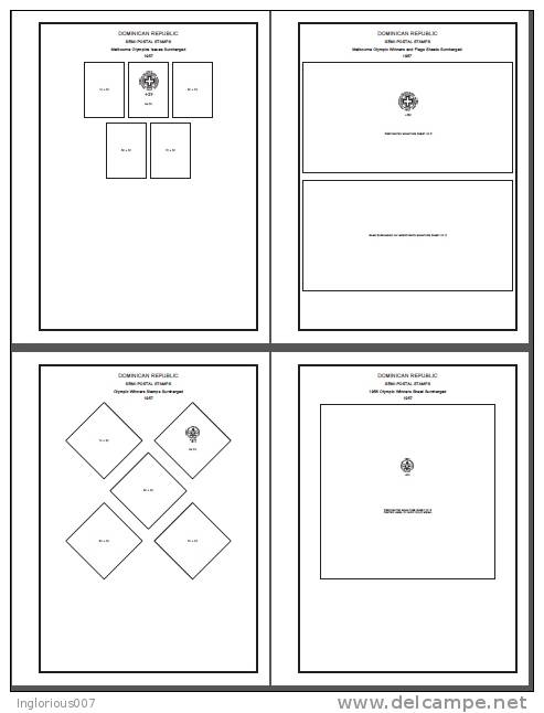 DOMINICAN REPUBLIC STAMP ALBUM PAGES 1865-2011 (279 pages)