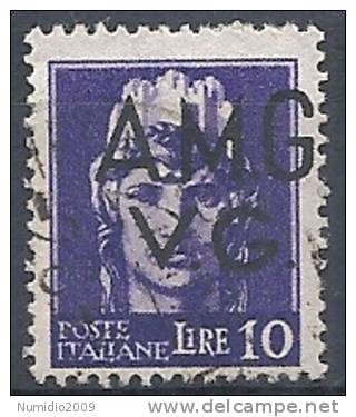 1945-47 TRIESTE AMG VG USATO IMPERIALE 10 LIRE - RR10088-4 - Oblitérés