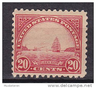 United States 1923 Mi. 279 PA     20 C Golden Gate Perf. 11 MH* - Unused Stamps