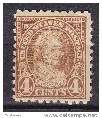 United States 1925 Mi. 265 W2 C     4 C Martha Washington Perf. 10, MH* - Ungebraucht