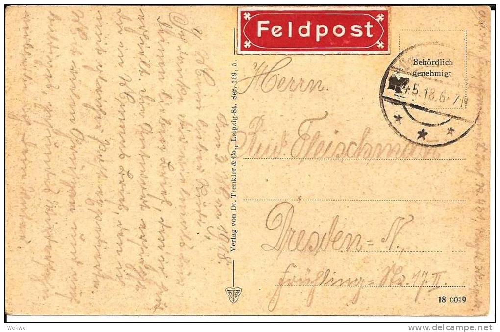 Let081/ Dorpat 1918.  Marktstrasse (Feldpost) - Lettonie