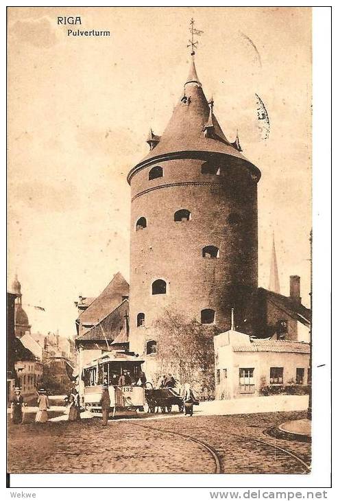 Let083/ Riga,  Pulverturm 1917 (Feldpost) - Lettonie