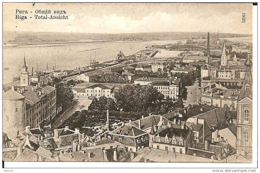 Let089/ Riga, Gesamtansicht 1917 (Feldpost) - Lettonie