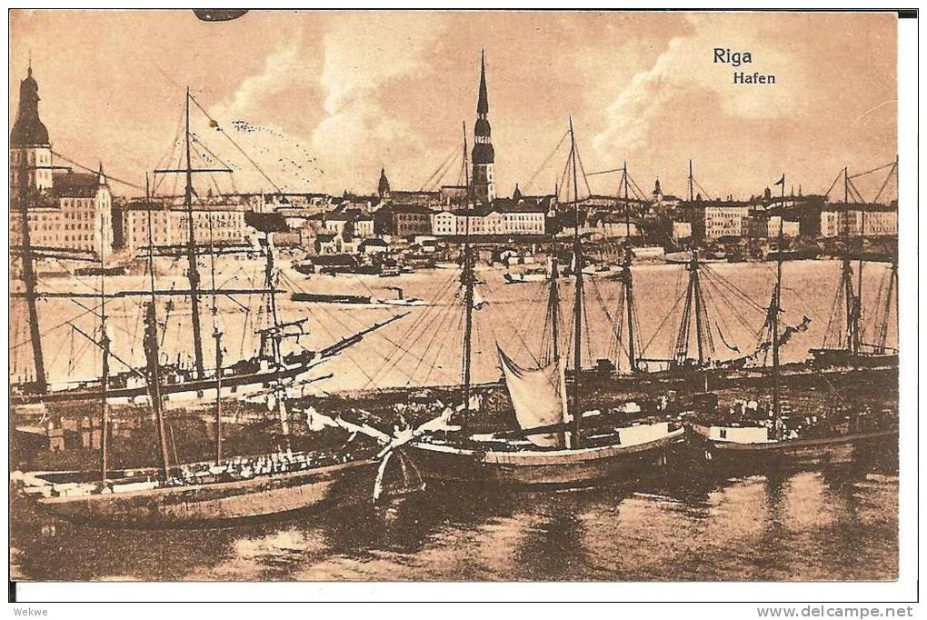 Let090/ Riga, Hafen 1918 (Feldpost) - Lettland