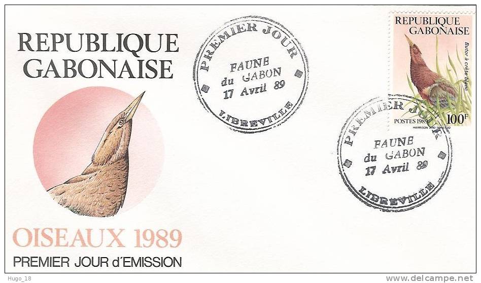 FDC  Gabon: Oiseaux 1989 - Altri & Non Classificati