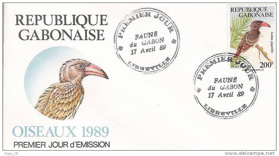 FDC  Gabon: Oiseaux 1989 - Altri & Non Classificati