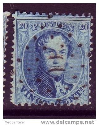 Belgique N°15a (dent 13.5x12.5) N° Planche 21 - 1863-1864 Medaillen (13/16)