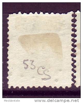 Belgique N°15a (dent 13.5x12.5) N° Planche 53 - 1863-1864 Médaillons (13/16)