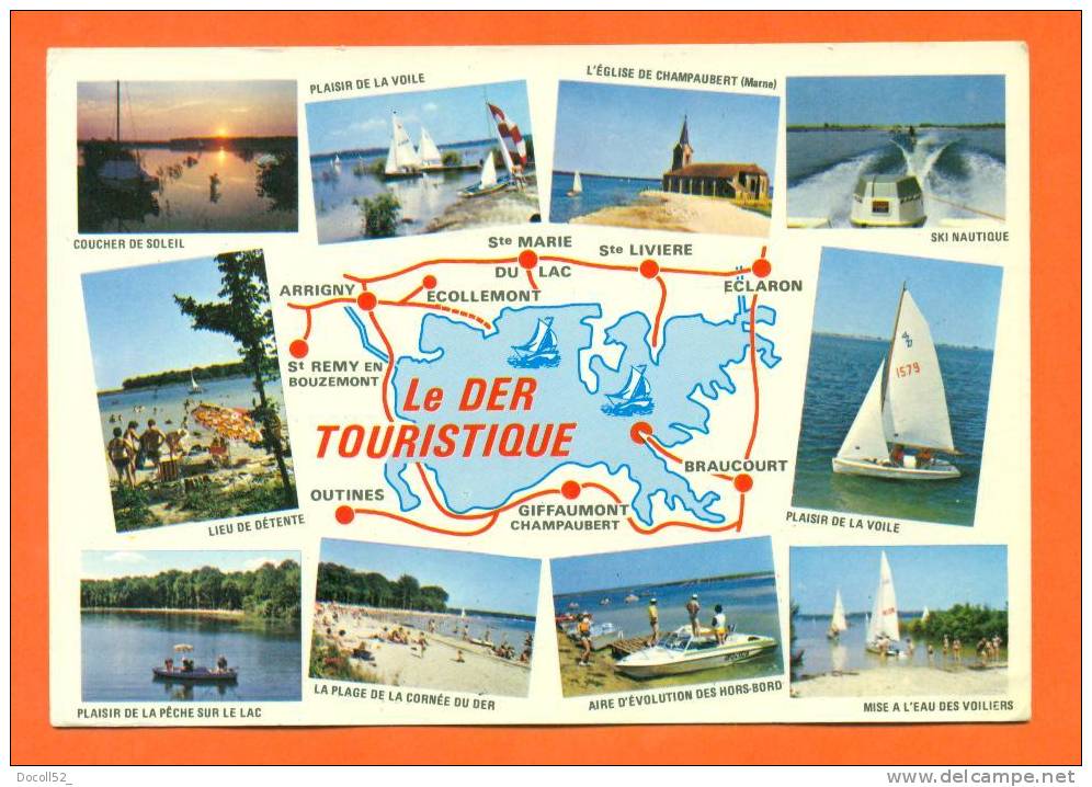 Dpt  52 Et 51 " Le Der Touristique  " Cpsm Gf  -  Eclaron , Braucourt , Giffaumont , .... - Eclaron Braucourt Sainte Liviere