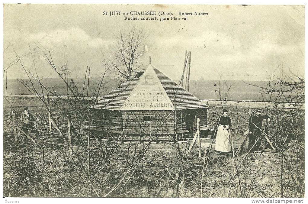 Saint Just En Chaussée : Rucher Couvert (ruche) (abeille) (apiculture) - Saint Just En Chaussee