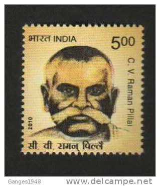 C.P.RamanPillai  2010 # 07430sd  India Indien Inde - Unused Stamps