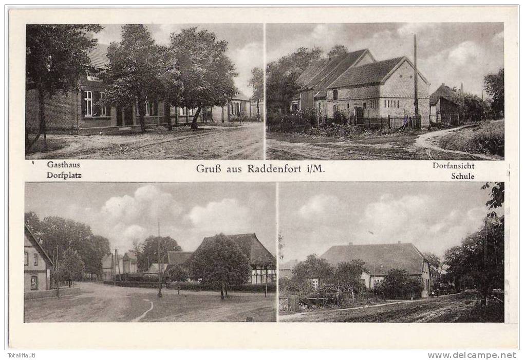 Gruß Aus Raddenfort Neu Kaliß Gasthaus Und Mühle Inh W Bollmann Dorfstraße 27.9.1941 Gelaufen - Dömitz