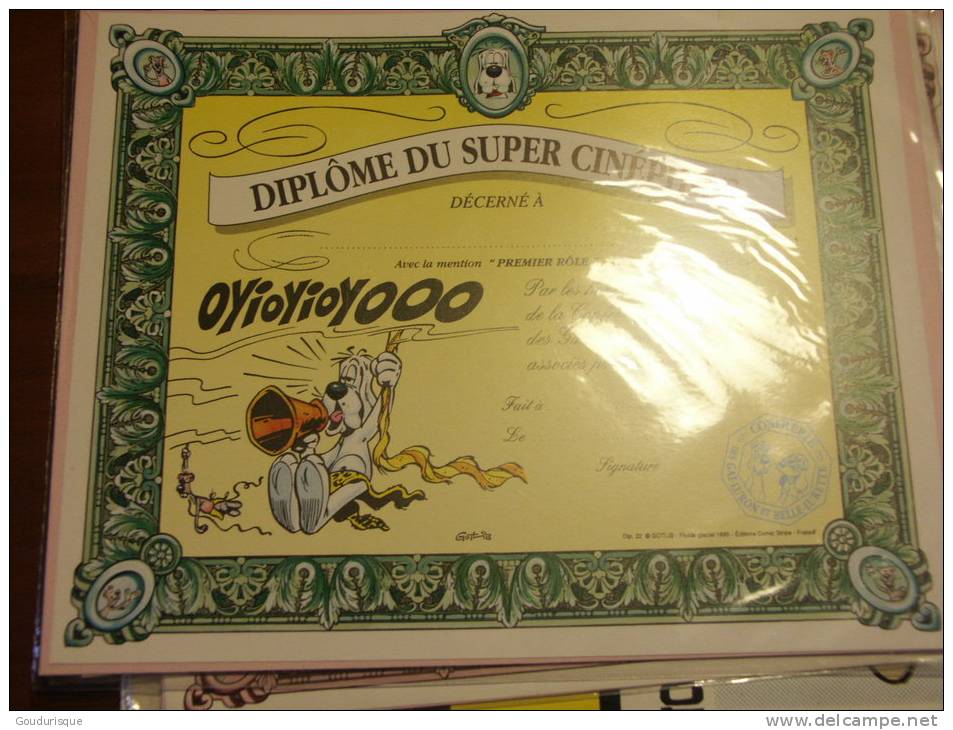 GAI-LURON DIPLOME  GAI-LURON DIPLOME DU SUPER CINEPHILE  GOTLIB - Gai-Luron