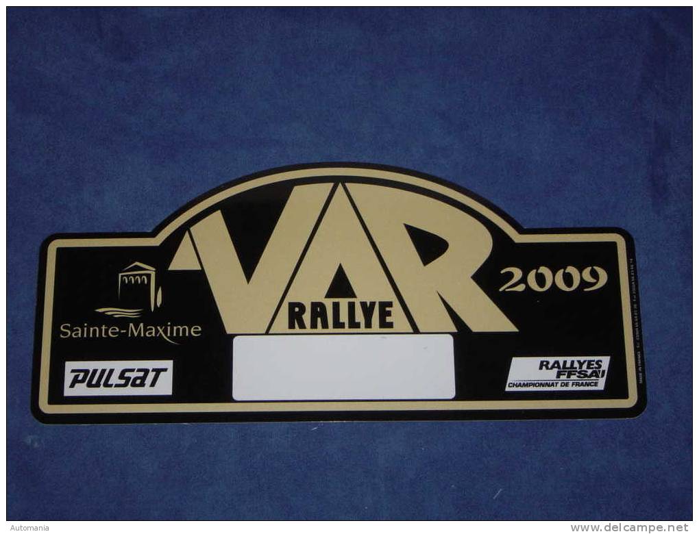 Plaque De Rallye "RALLYE DU VAR". 2009 - Plaques De Rallye