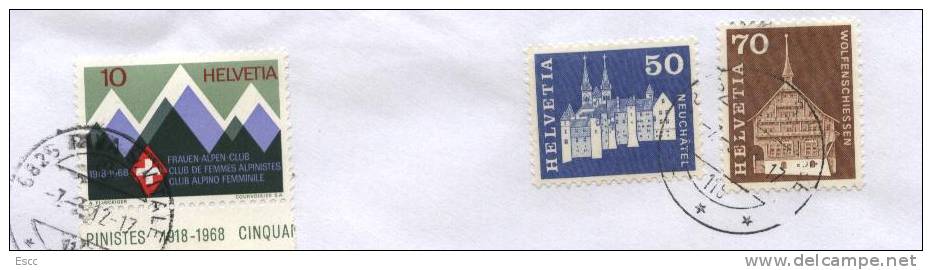 Mailed Cover (letter) With Stamps   From Switzerland To Bulgaria - Briefe U. Dokumente