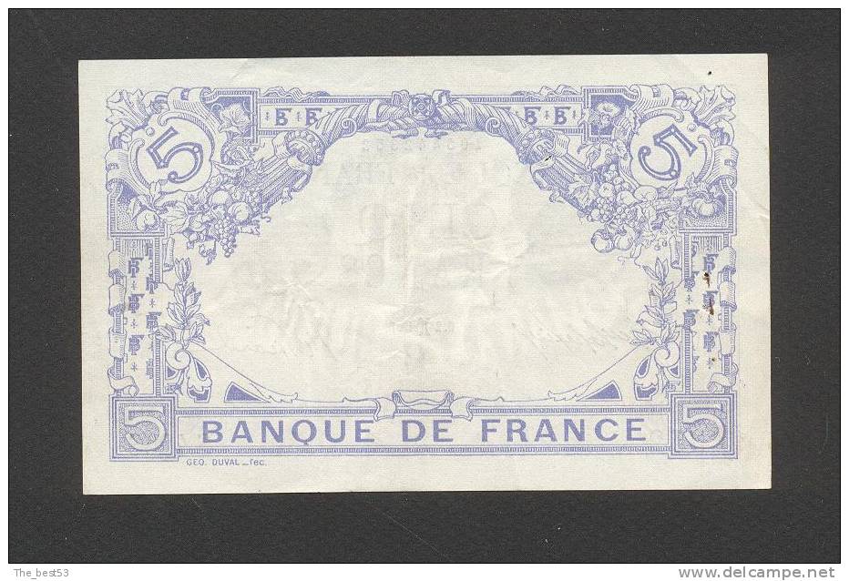 5 Francs Bleu  - Type 1905 - 5 F 1912-1917 ''Bleu''