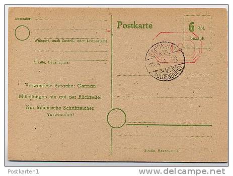 Notausgabe P B01 I Postkarte OLDENBURG Sandkrug 1946 Kat.. 20,00 € - Emissions De Nécessité Zone Britannique