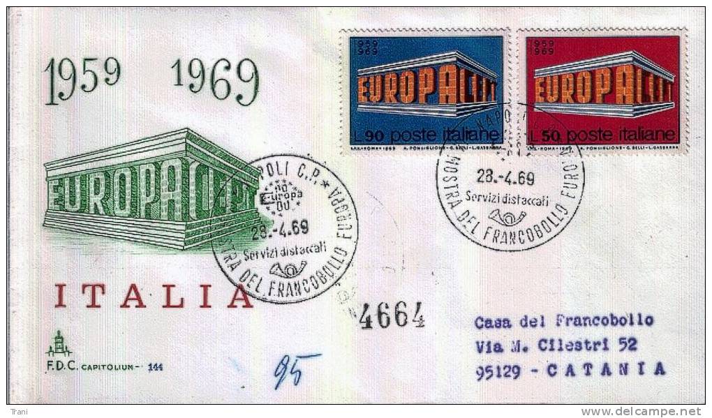 FDC - 1969 - EUROPA CEPT - 2 VAL. - AS/NAPOLI - FDC