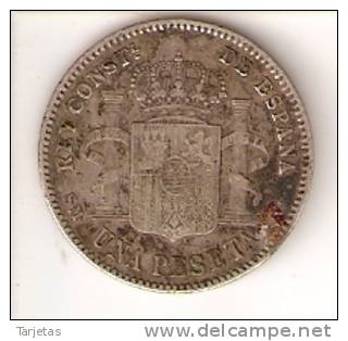MONEDA DE PLATA DE 1 PTA DE ALFONSO XIII DEL AÑO 1901 (5 GRAMOS) SILVER - First Minting