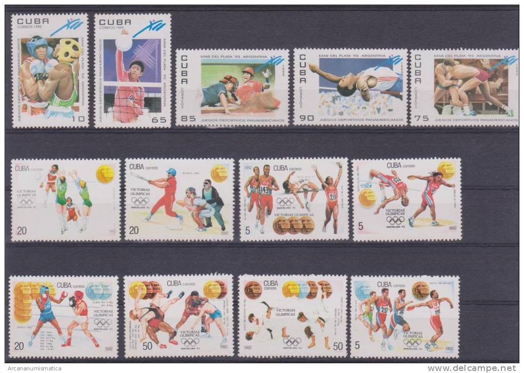 LOTE DE SELLOS VARIOS  "SPORTS-DEPORTES"   CUBA   S-259 - Otros & Sin Clasificación