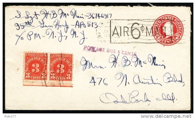 1945 USA. Feldpost, Fieldpost, Military. APO 66 Germany. Postage Due Stamps. (Q10189) - Marcophilie