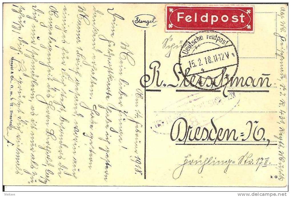 Let093/ Riga, Petrikirche 1918 (Feldpost) - Lettonie