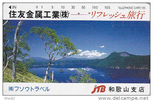 Télécarte Ancienne Japon - JTB - LAC DE MONTAGNE - Mountain Lake Japan Phone Card Telefonkarte - 498 - Montañas