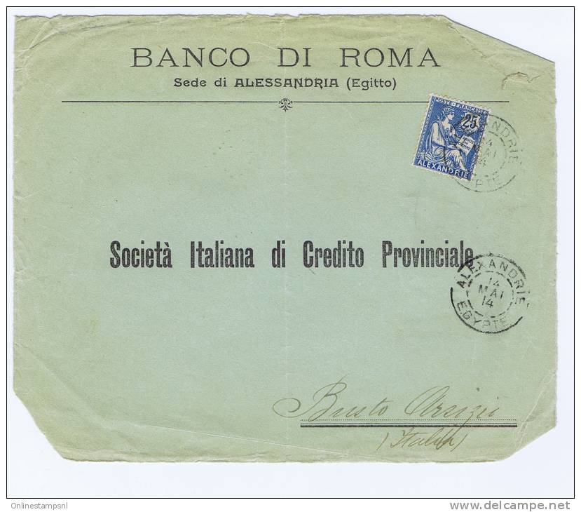 France Alexandrie , R  Lettre  A Busto-Arsizio Italy, Only Front Of Cover!! - Lettres & Documents