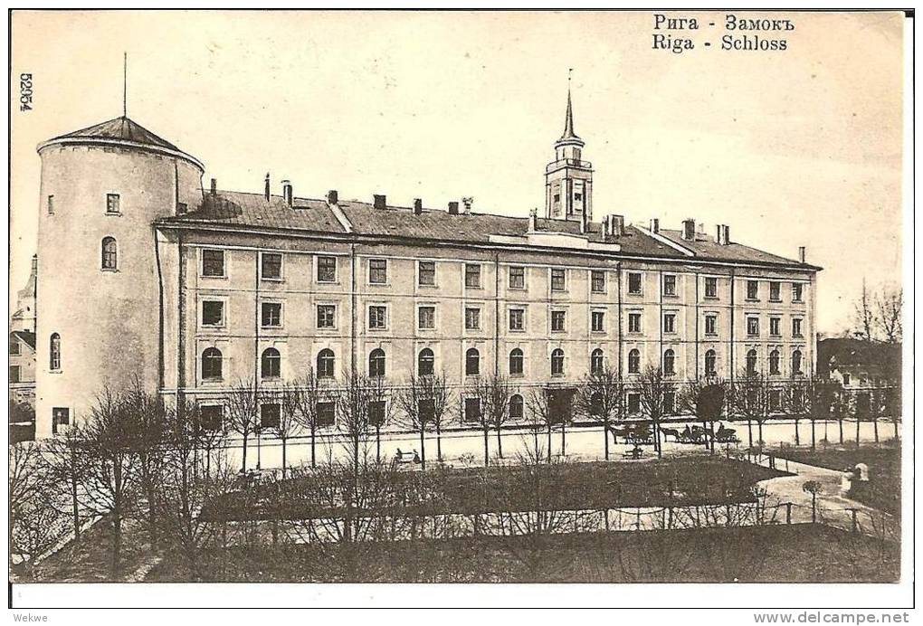Let091/ Riga, Stadtschloss 1918 (Feldpost) - Lettonie