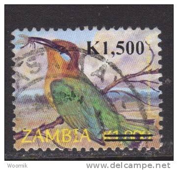 Zambia ~ 2009 ~ 1500k On 1800k Birds ~ Bee Eater ~ SG 1057 ~ Used - Other & Unclassified