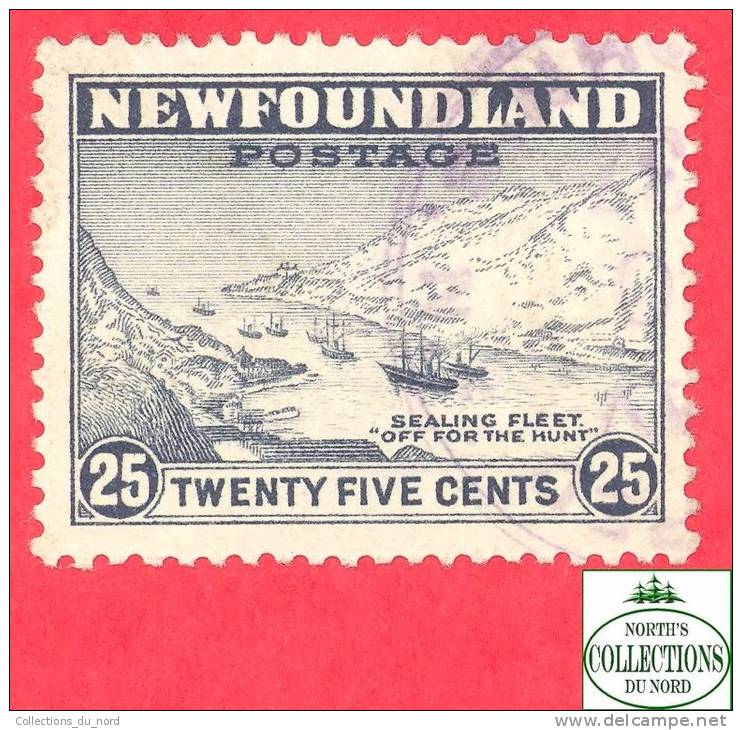 Canada  Newfoundland # 197 Scott /Unisafe - O -25  Cents - Sealing Fleet - Dated 1932-37 / Voiliers - 1908-1947
