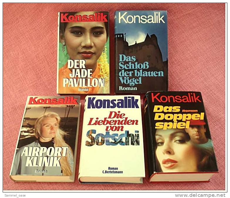 5 Konsalik Bücher - Gebundene Ausgaben - Airport Klinik , Das Schloss Der Blauen Vögel - Packages