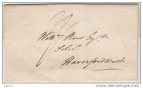 1832 USA Letter Sent To Haverfordwest.  (L07004) - …-1845 Prefilatelia