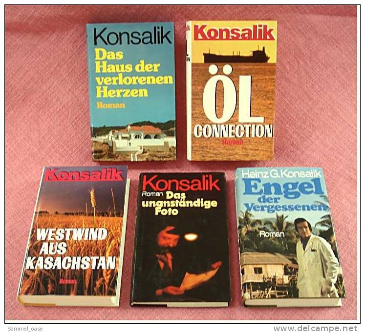 5 Konsalik Bücher - Gebundene Ausgaben - Öl Connection , Westwind Aus Kasachstan - Colis