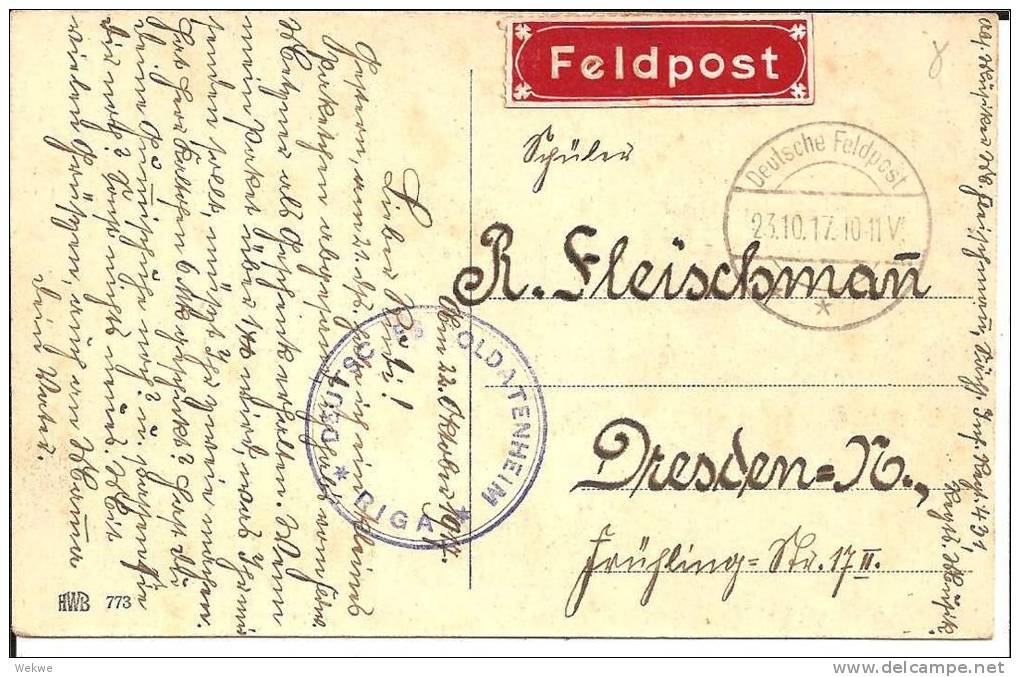 Let084/ Riga,  Bezirksgericht 1917 (Feldpost) - Lettland