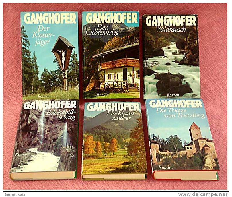 6 Ganghofer Bücher - Gebundene Ausgaben - Die Trutze Von Trutzberg , Hochlandzauber , Waldrausch - Colis