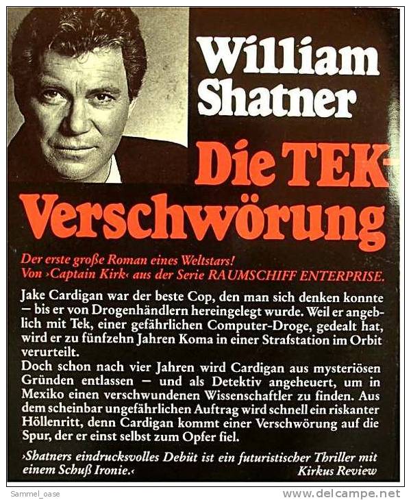 4 X TEK Science Fiction  William Shatner , Die Dealer - Das Kartell  Die Verschwörung - Das Geheimnis - Colis