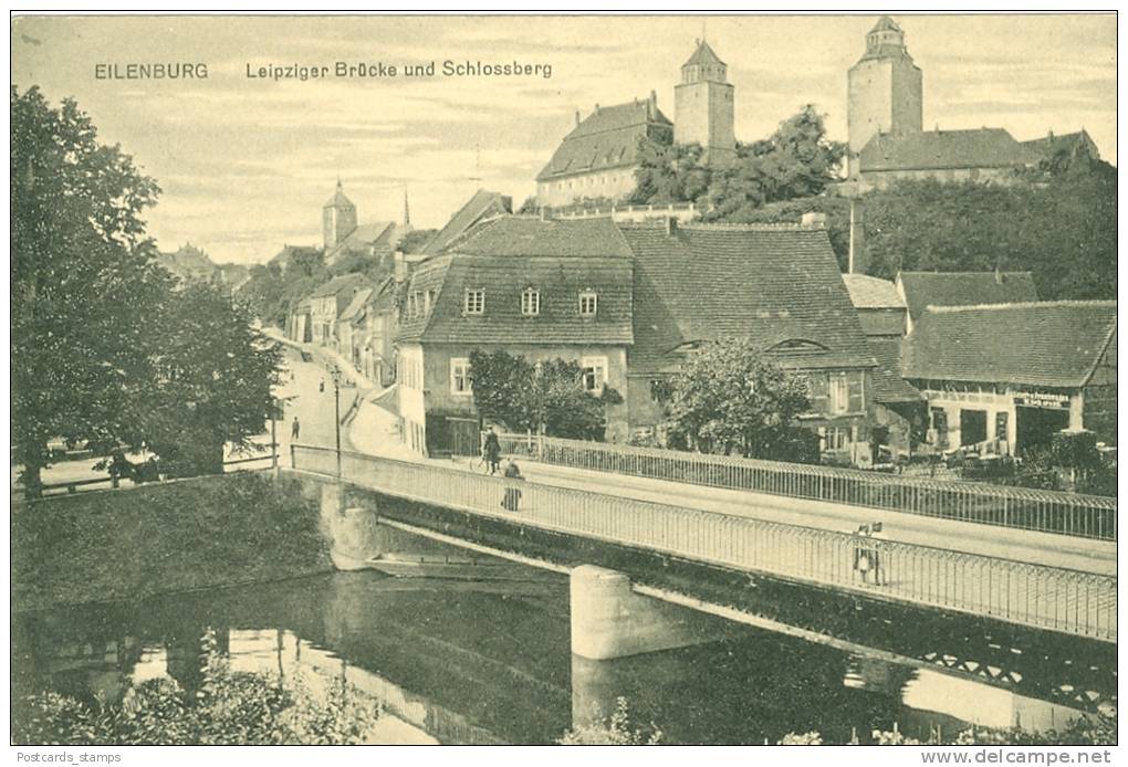 Eilenburg, Leipziger Brücke Und Schlossberg, Um 1910 - Eilenburg