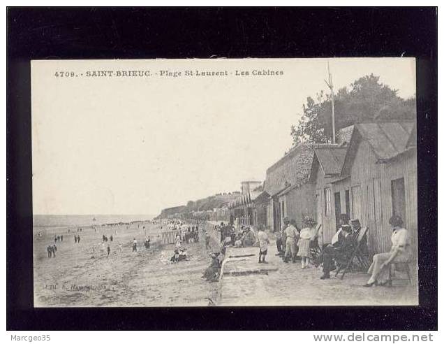 Saint Brieuc Plage De St Laurent Les Cabines édit.hamonic N° 4709 Animée - Plérin / Saint-Laurent-de-la-Mer