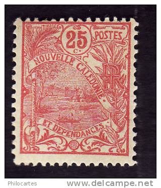 Nouvelle Calédonie  1922-28 -  Y&T  117 -  25c Rouge Sur Jaune -  NEUF* -  Cote  0.90e - Unused Stamps