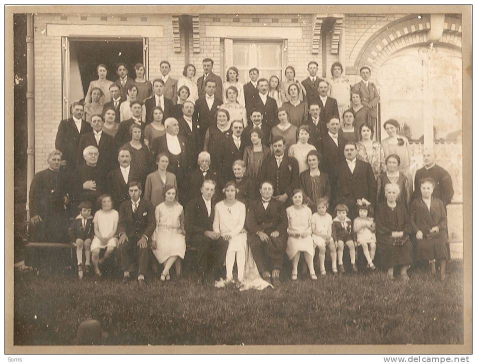 Photographie Ancienne Par Lucien Fournot, Aumale (76), Noce, Mariage, Curé, Abbé, Années 30 - Lieux